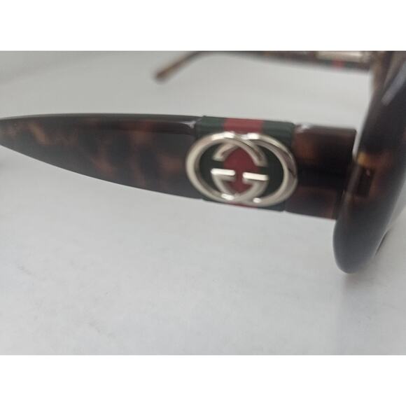 Gucci Womens Optyl Frame Web Oversized Contrast Sunglasses 3644/s Tortoiseshell main image 9